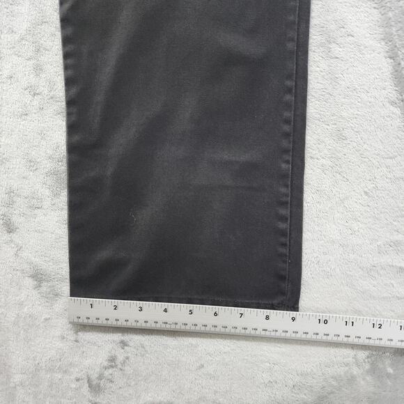 Dickies Pants Womens 11 Juniors Black Mid Rise Straight Leg Twill Office Preppy - Picture 11 of 12